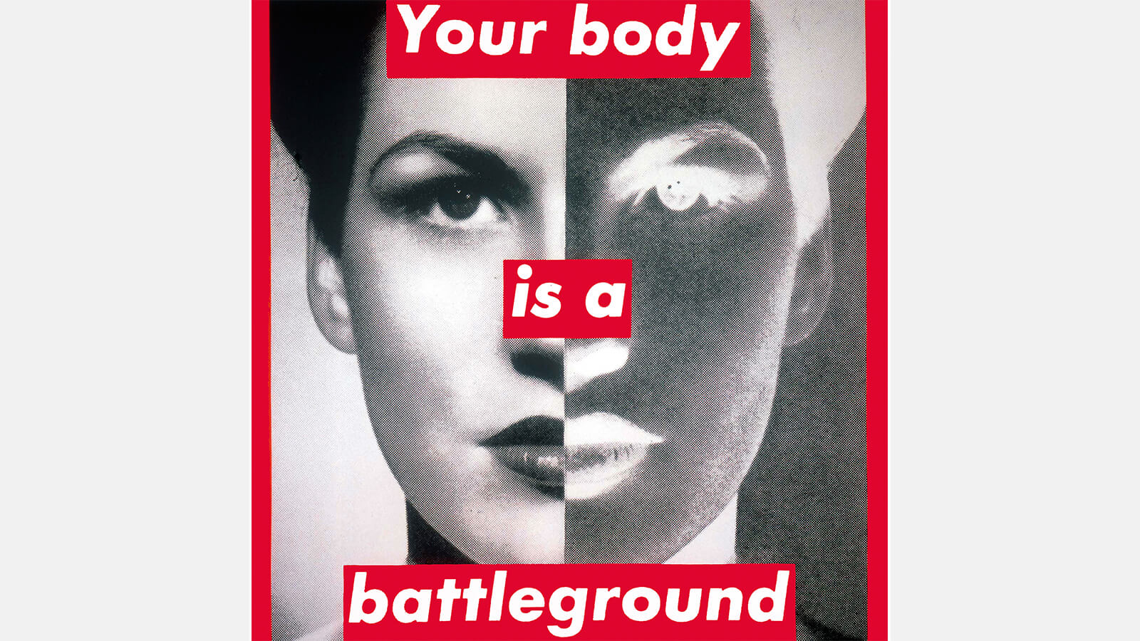 Image of artwork by American conceptual artist and collagist Barbara Kruger