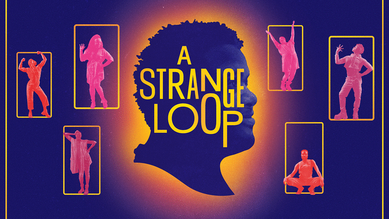 Images of scenes during the Broadway musical A Strange Loop