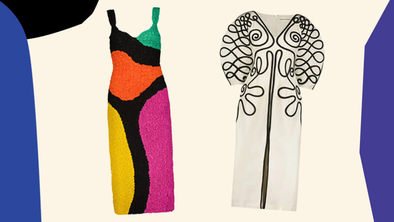 Images of two dresses by Mara Hoffman