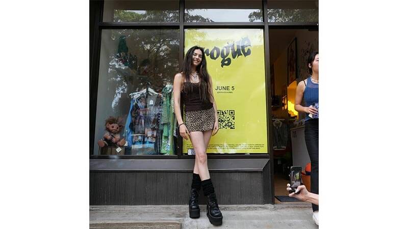 Best Vintage Shops In NYC: Rogue founder Emma Rogue outside her vintage clothing store