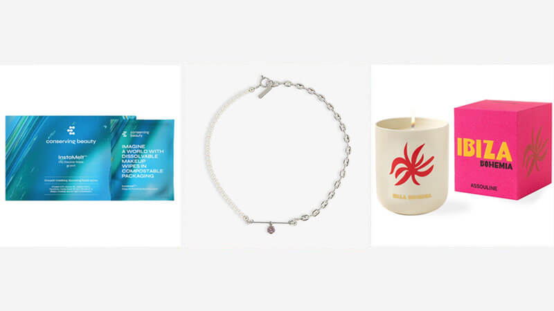 The Good Buys 071: Conserving Beauty InstaMelt Wipes,, Justine Clenquet necklace, Assouline Ibiza candle