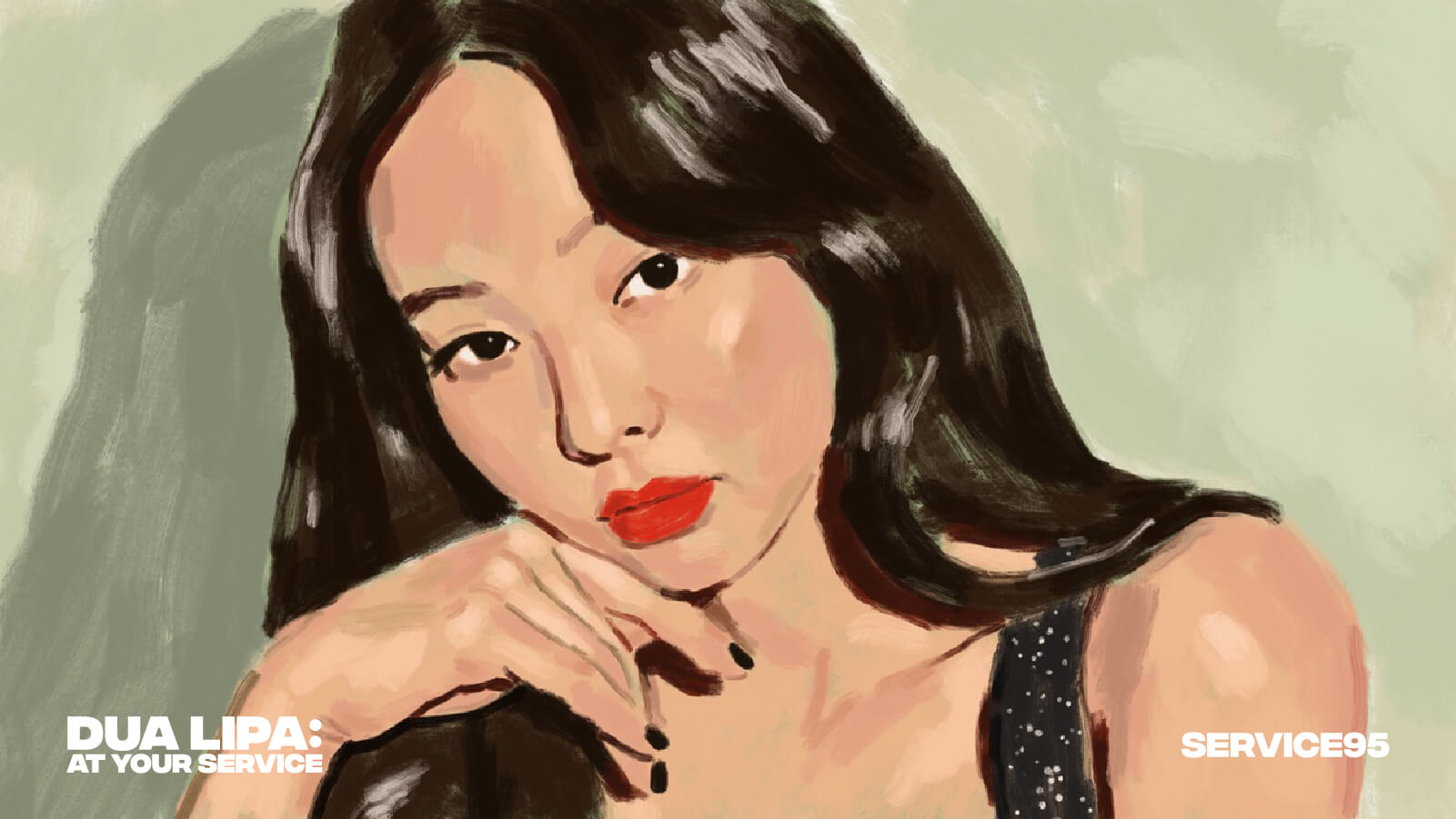 Illustrated portrait of Jennie from BLACKPINK by Sam Kerr