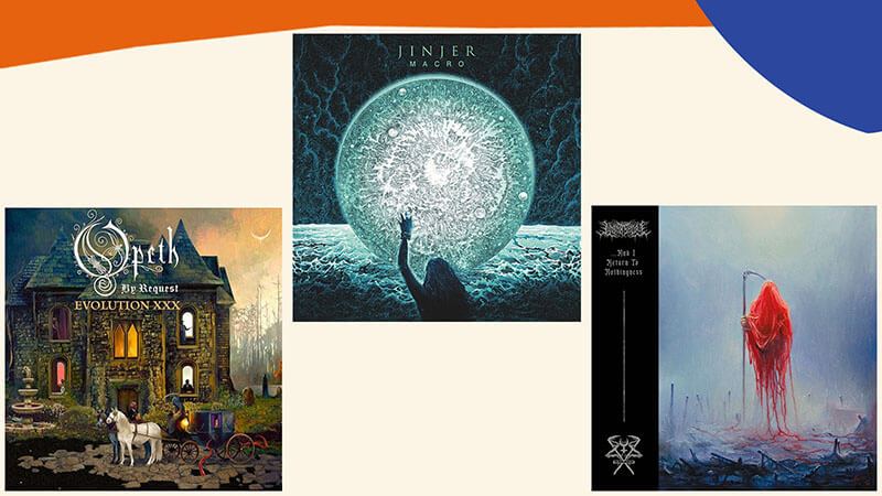 Album artwork for metal bands Opeth, Jinjer and Lorna Shore