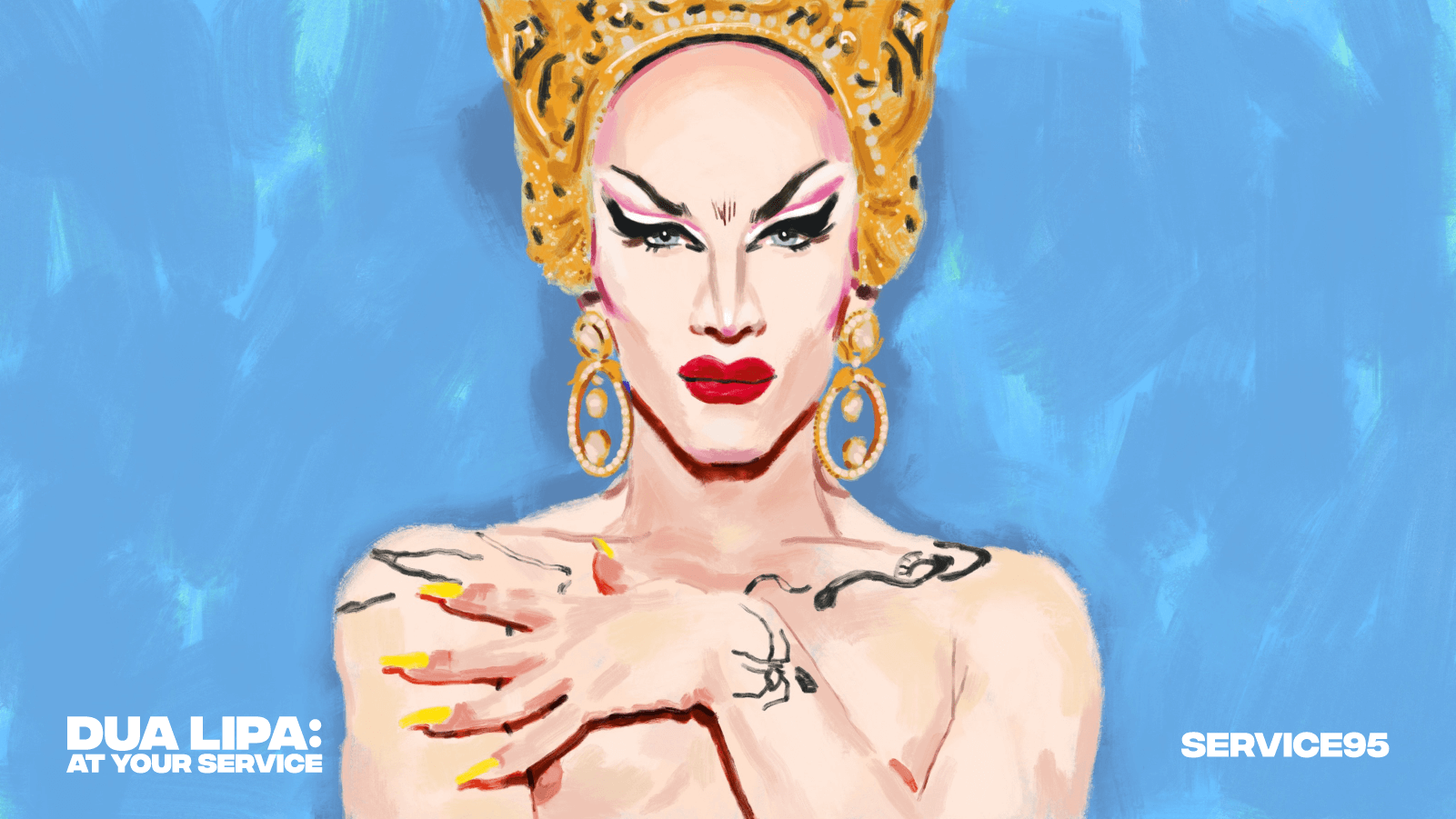Sasha Velour drag artist illustrated portrait