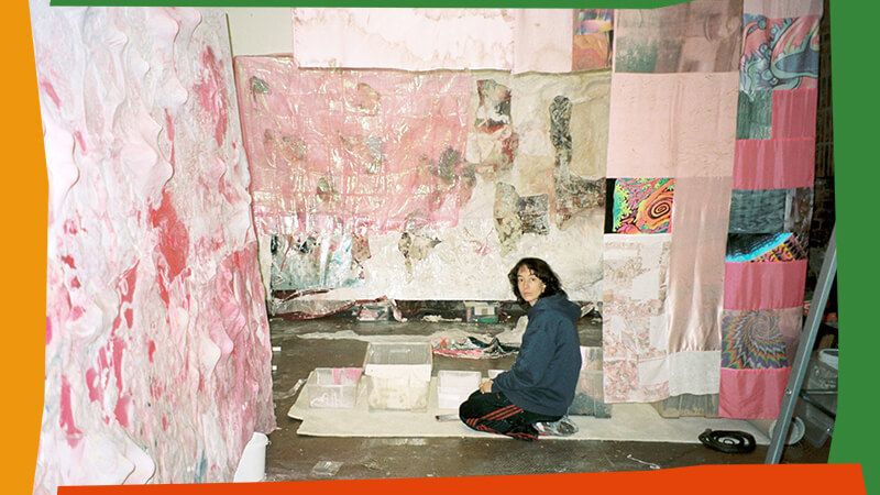 French artist Mimosa Echard in her Parisian studio