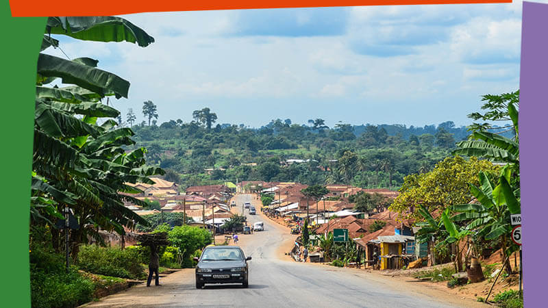 Image of road in rural Ghana