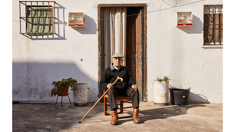 Portrait of centenarian Eugenio at home, for the 100th Issue of Service95