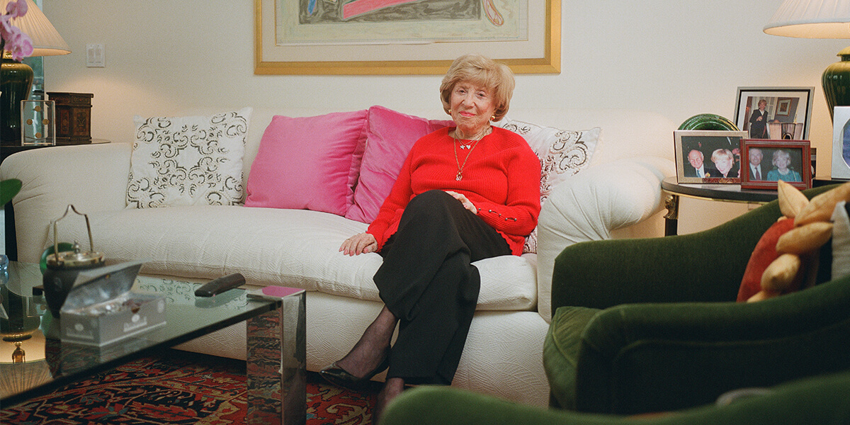 Portrait of centenarian Shirley Duhl at home in Palm Beach, Florida, photographed for the 100th Issue of Service95
