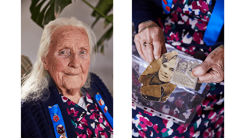 Portrait of centenarian Violet at home, for the 100th issue of Service95