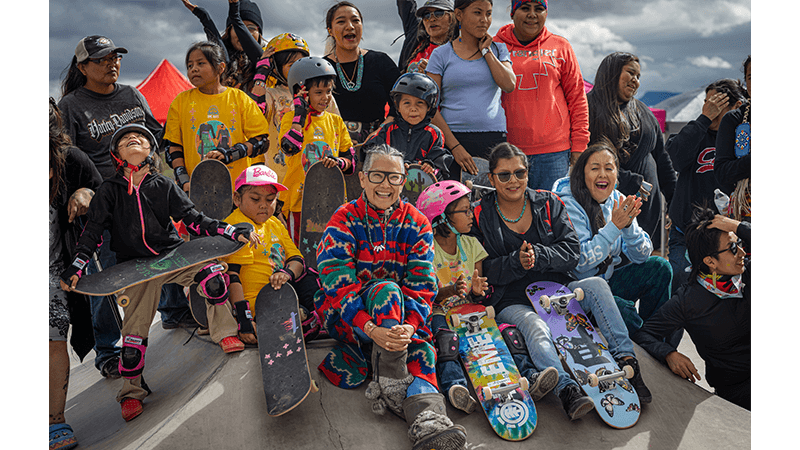 Amy Deal and members of the Modern Matriarch Skate Jam