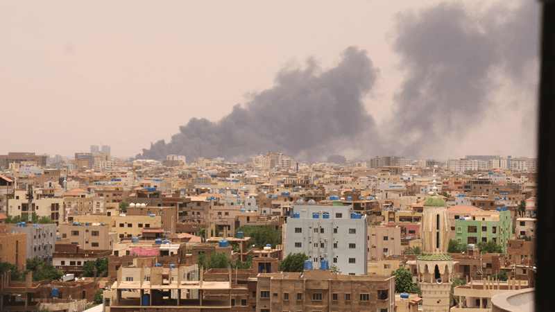 Drone attack in Khartoum, Sudan, August 2023